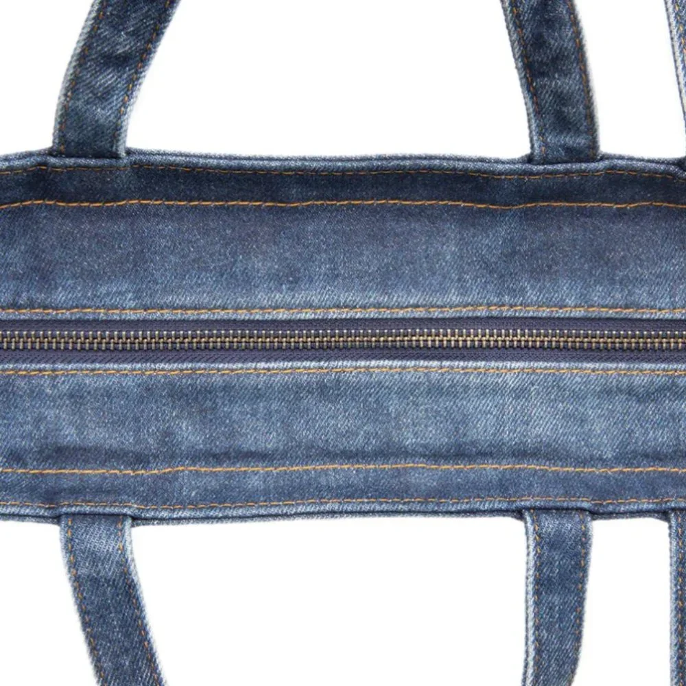 Telfar Medium Denim Shopper - Blue